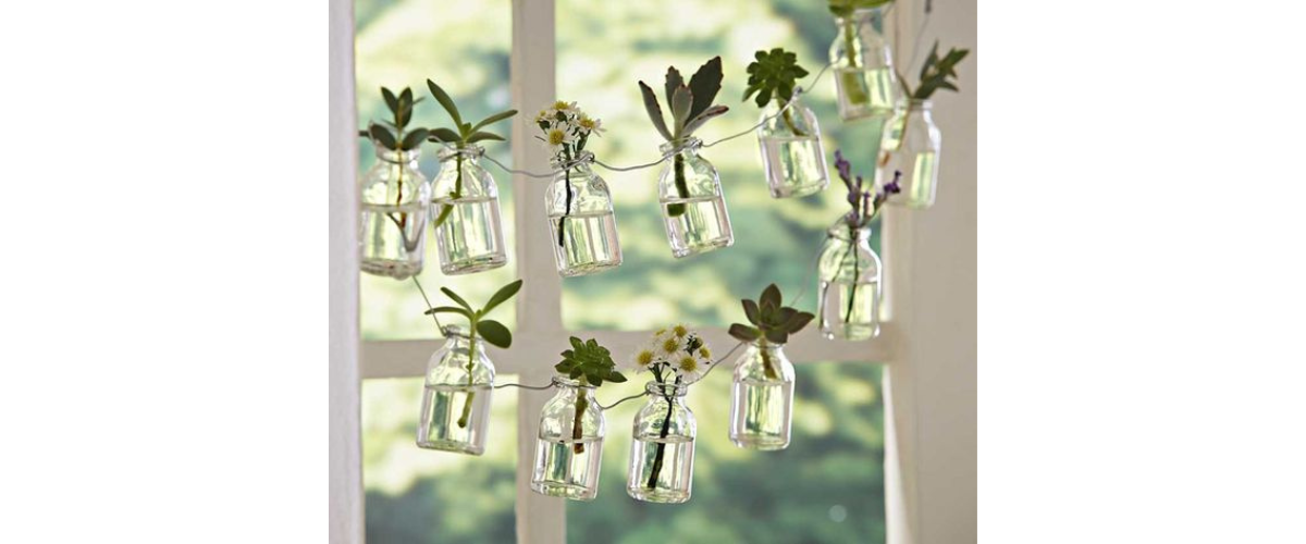 Cách trang trí cây cảnh trong nhà - Kết hợp với đồ vật
