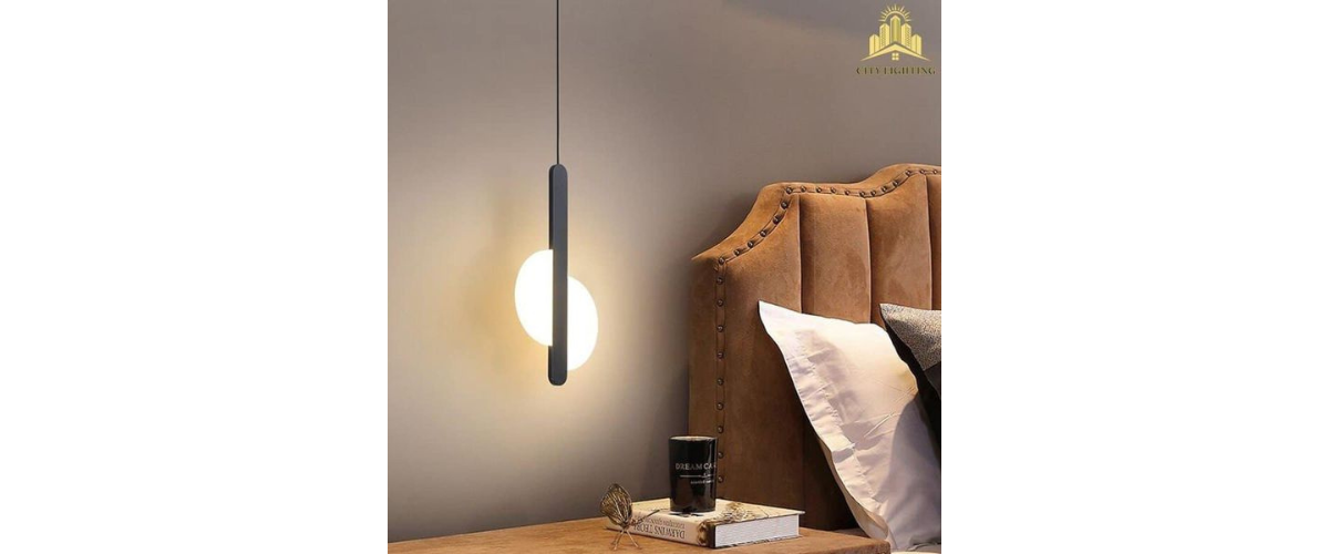 Mẫu đ&egrave;n led trang tr&iacute; nh&agrave; ấn tượng - Đ&egrave;n led thả đầu giường