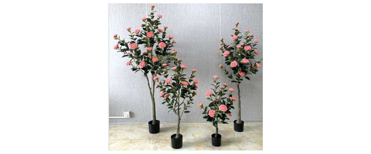 Cây cảnh nhựa để trong nhà - Cây hồng trà giả